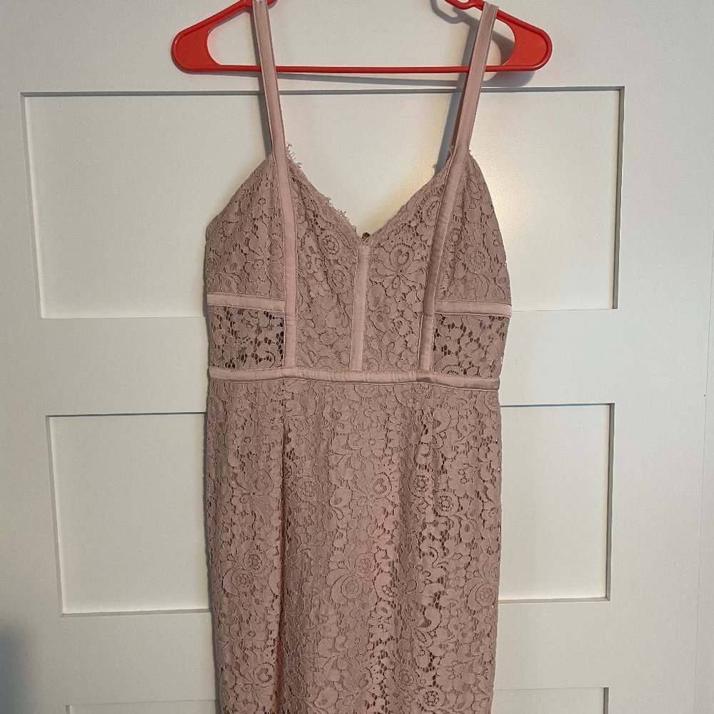 Blush lace dress